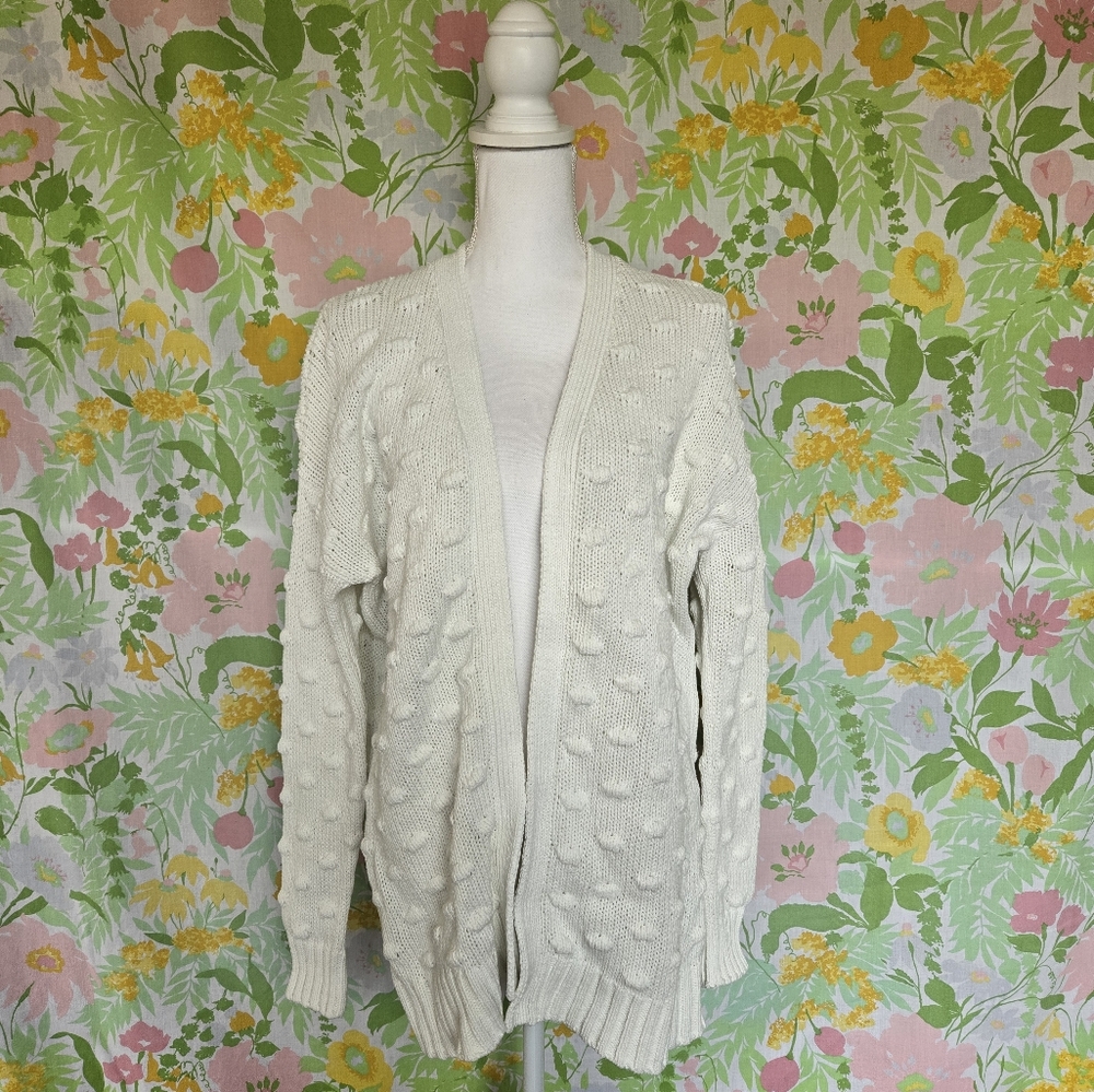 Cotton Knit Bauble Cardigan